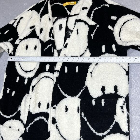 Farm Rio X Smiley Long Cardigan Women’s Small Oversized Black White - Teddy - Picture 6 of 12